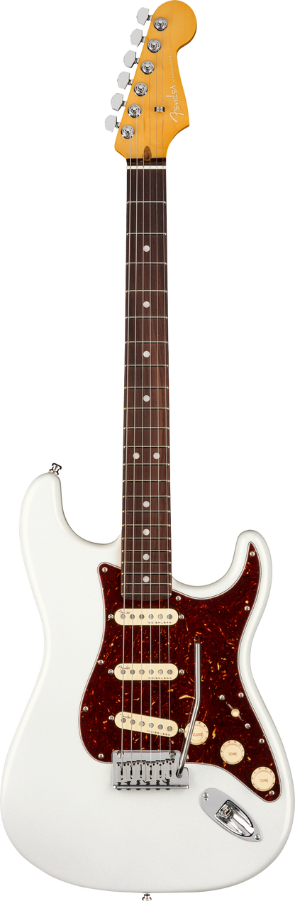 Fender American Ultra Stratocaster- RW - Arctic Pearl - Joondalup Music Centre