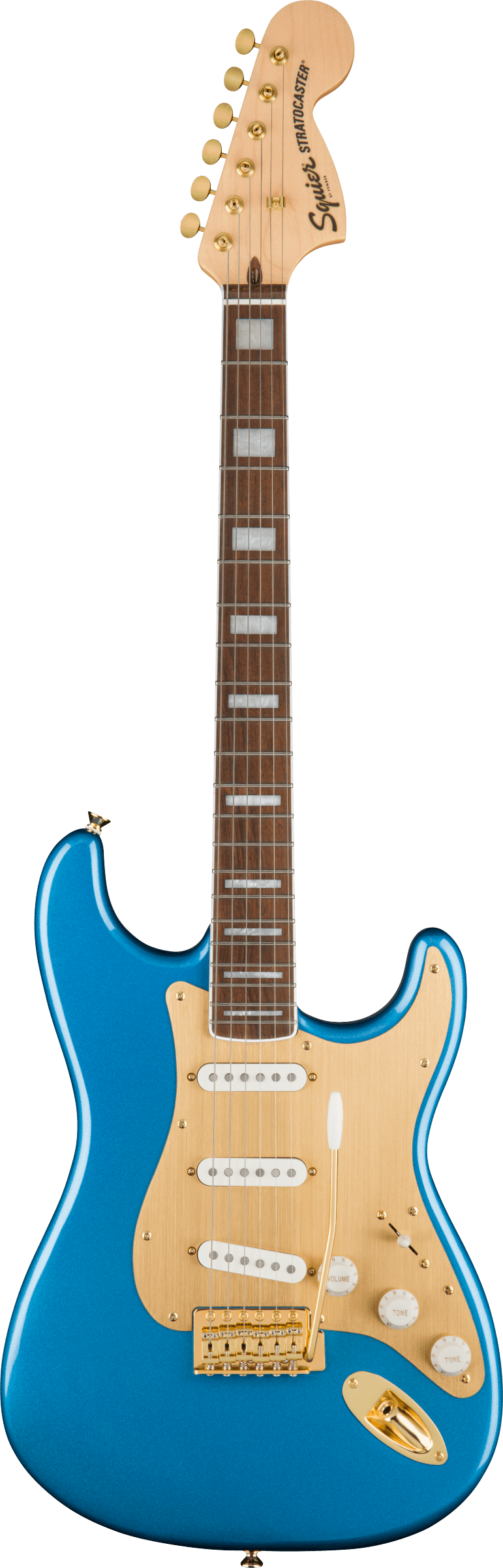 Squier 40TH Anniversary Stratocaster Gold Edition - Lake Placid Blue - Joondalup Music Centre