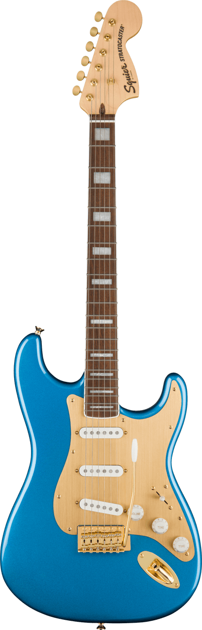Squier 40TH Anniversary Stratocaster Gold Edition - Lake Placid Blue - Joondalup Music Centre