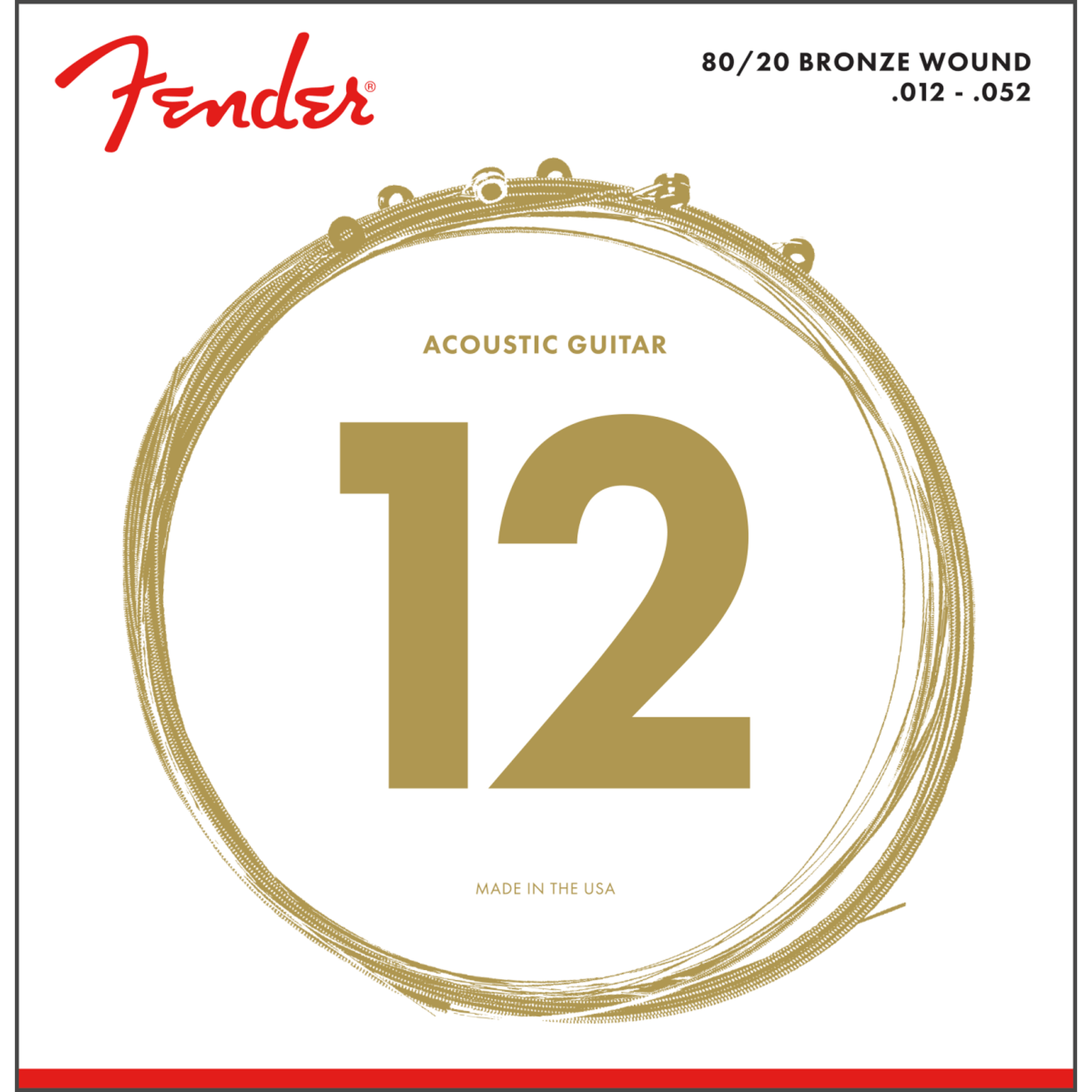 Fender 70L 80/20 Bronze 12-53 Acoustic Guitar Strings - Joondalup Music Centre