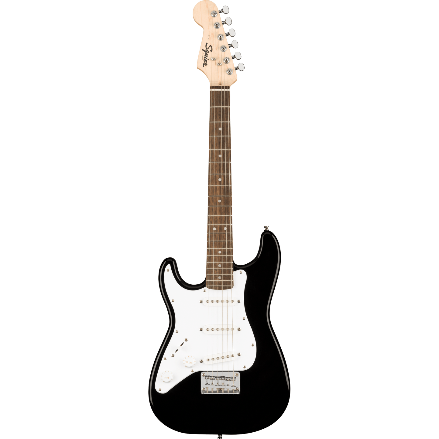 Squier Mini Stratocaster Electric Guitar Left Handed 3/4 Size - Black-ELECTRIC GUITAR-Joondalup Music Centre