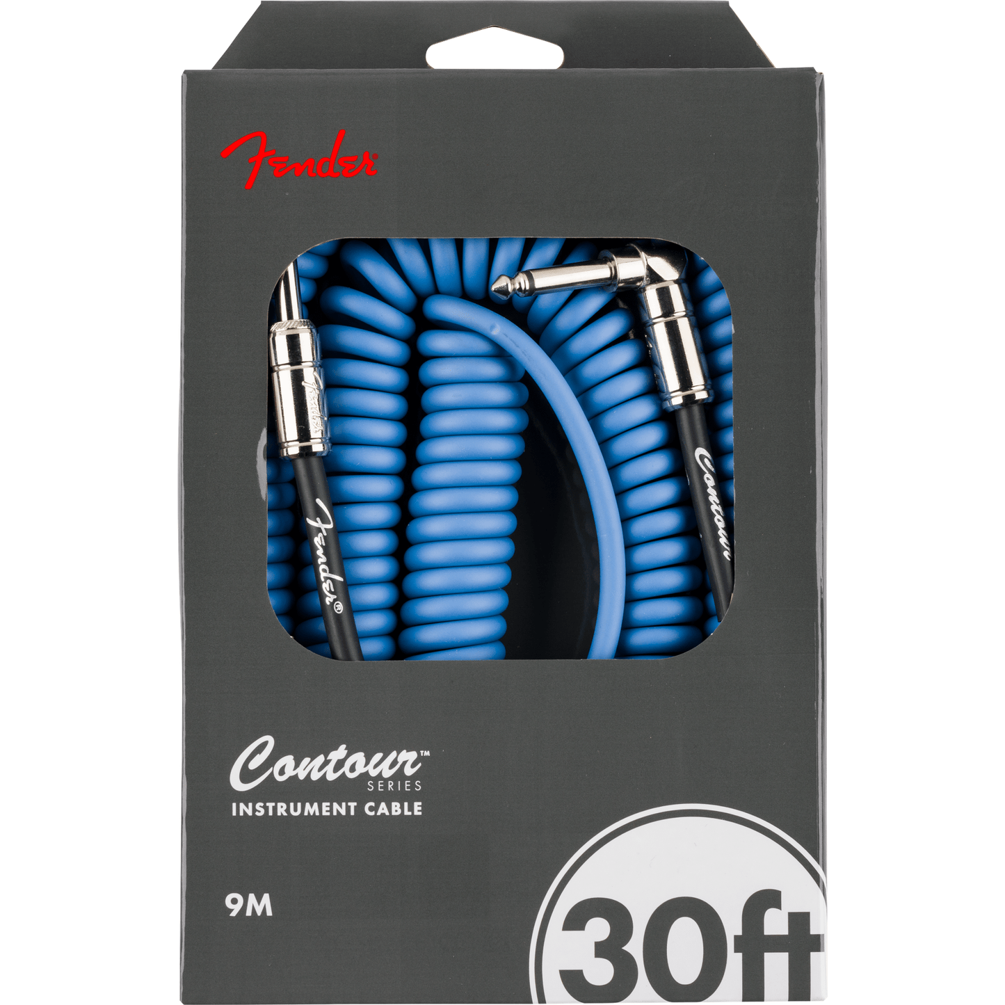 Fender Contour Instrument Cable - Lake Placid Blue - 30ft