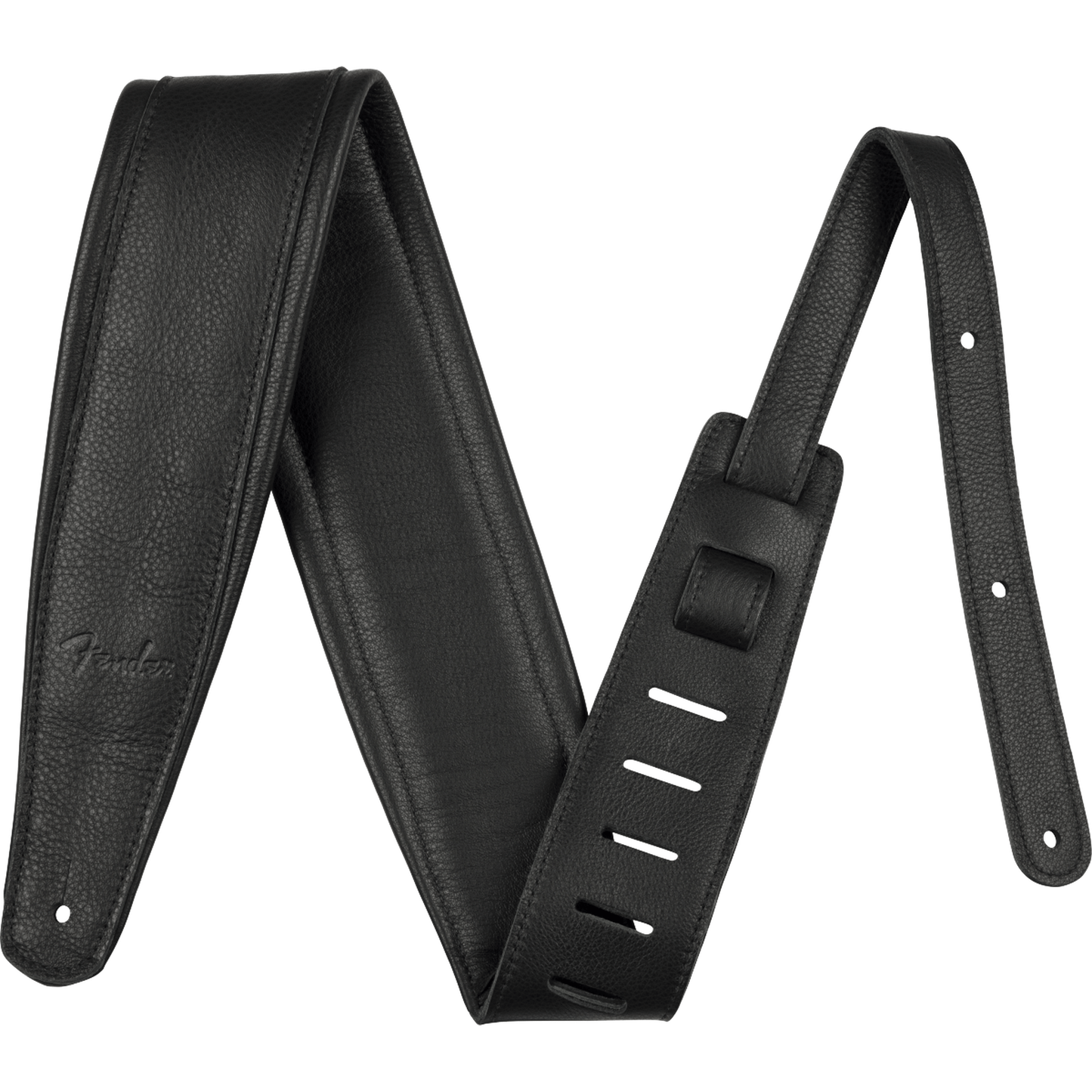 Fender Guitar Strap 3.5inch Premium Leather - Black
