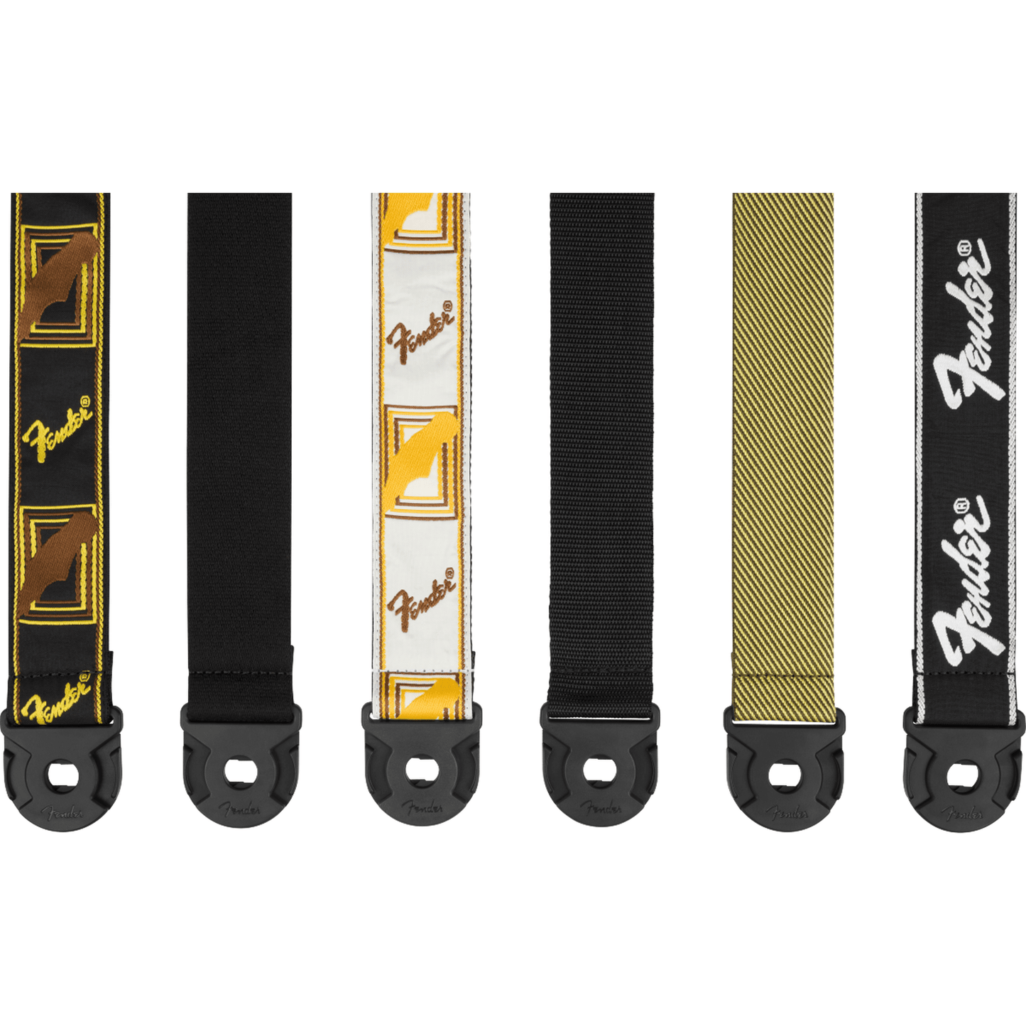 Fender QuickGrip Locking End Guitar Strap - Black Polypro