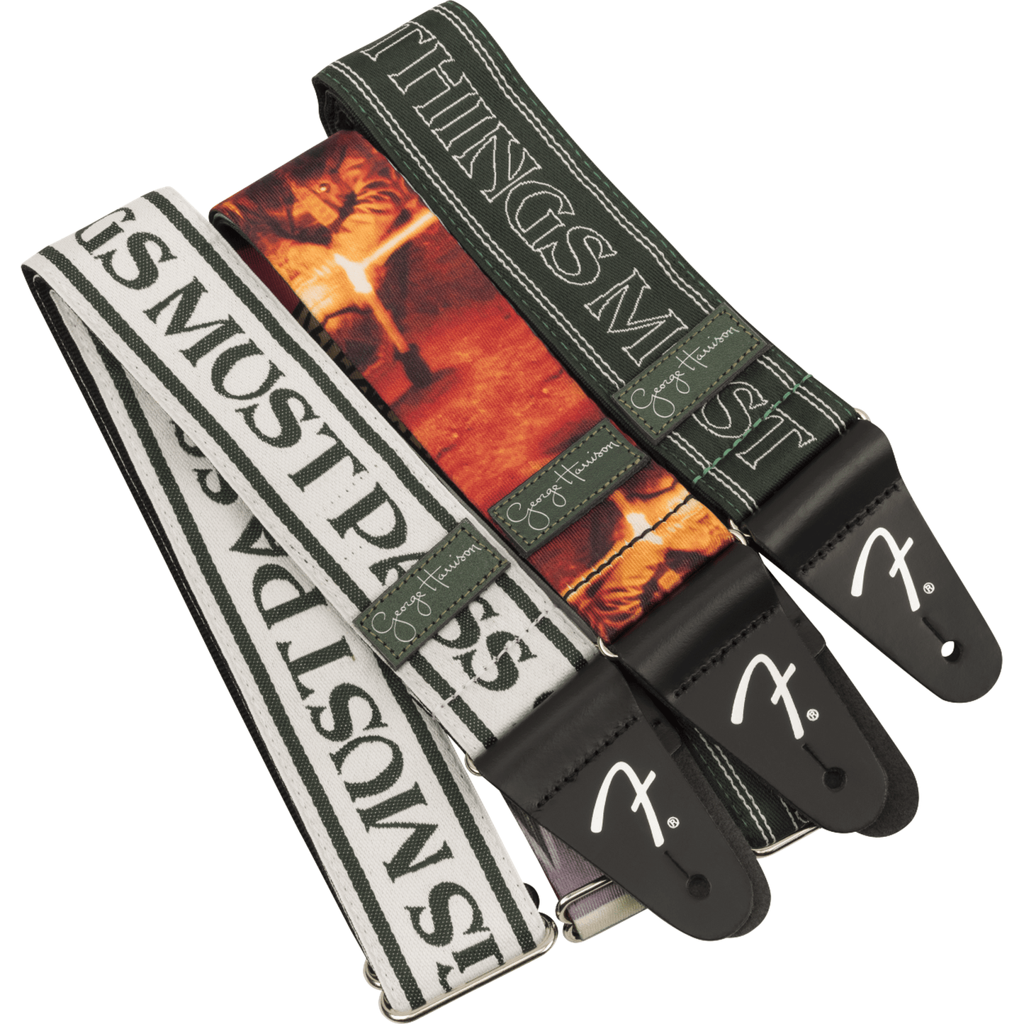 George Harrison 'All Things Must Pass' Logo Guitar Strap - Green