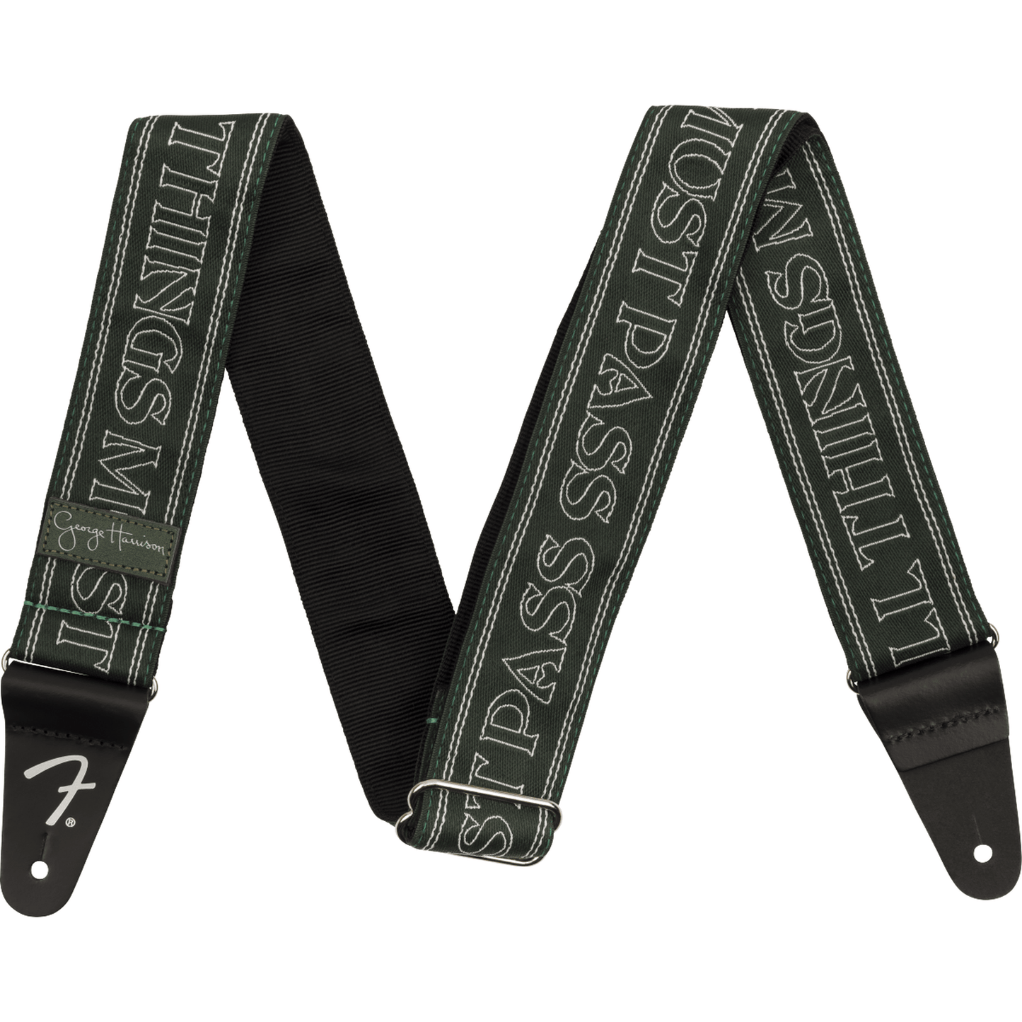 George Harrison 'All Things Must Pass' Logo Guitar Strap - Green