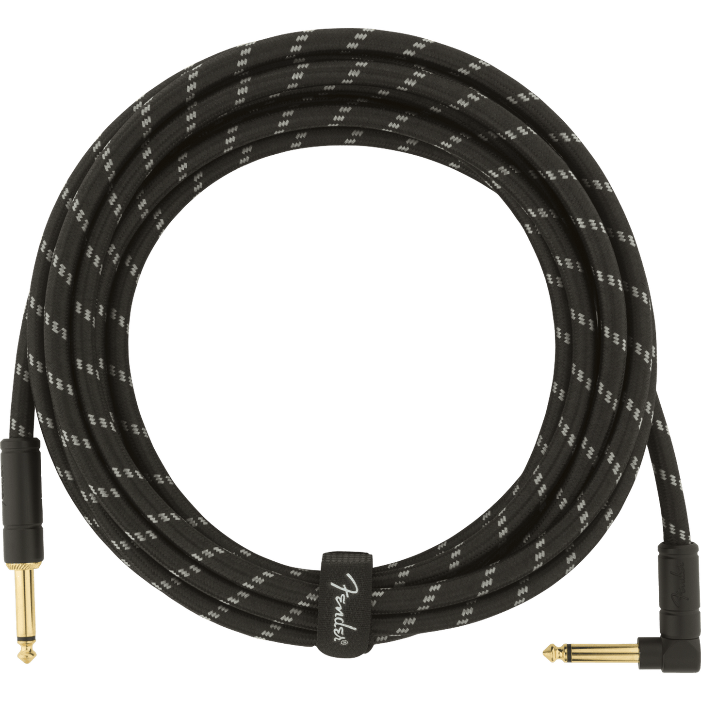 Fender Deluxe Series Right Angle 15ft Cable - Black Tweed - Joondalup Music Centre