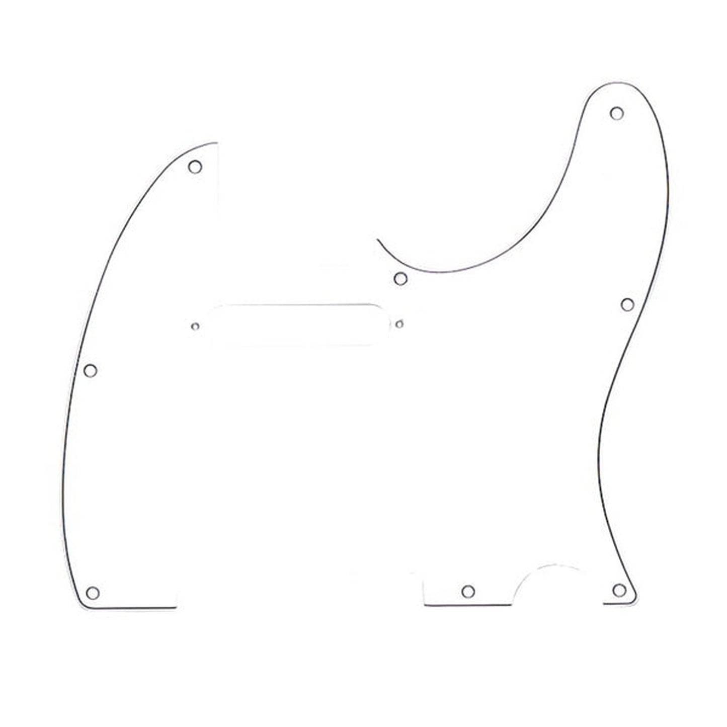 FENDER TELECASTER PICKGUARD 8-HOLE, WHITE, 3 PLY, W/B/W - Joondalup Music Centre
