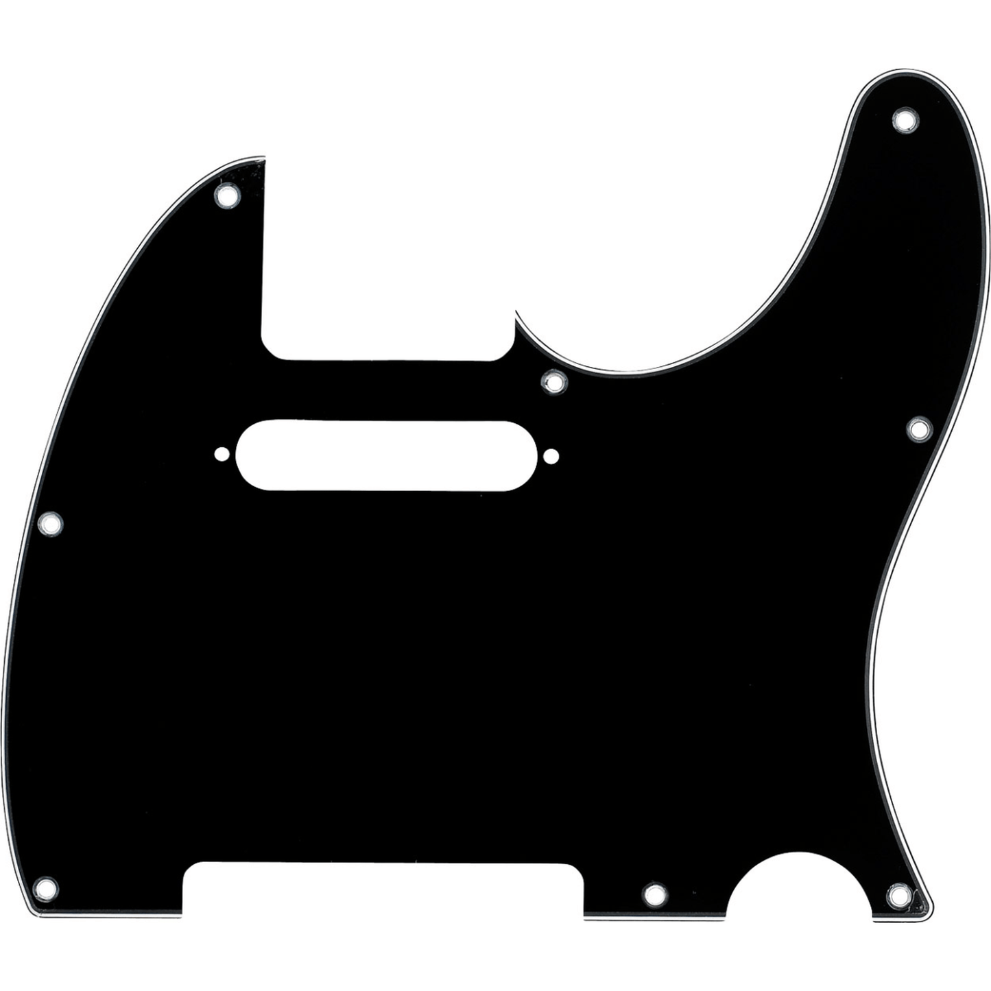 FENDER TELECASTER PICKGUARD 8-HOLE, BLACK, 3 PLY B/W/B - Joondalup Music Centre