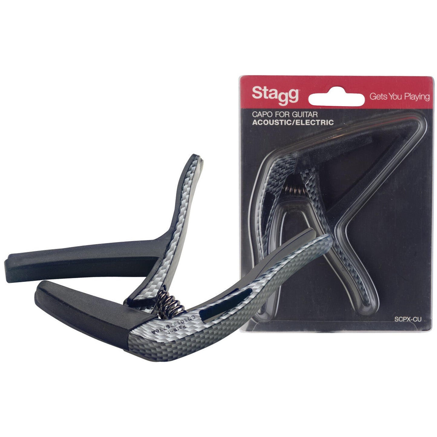 Stagg Acoustic/Electric Guitar Capo - Carbon