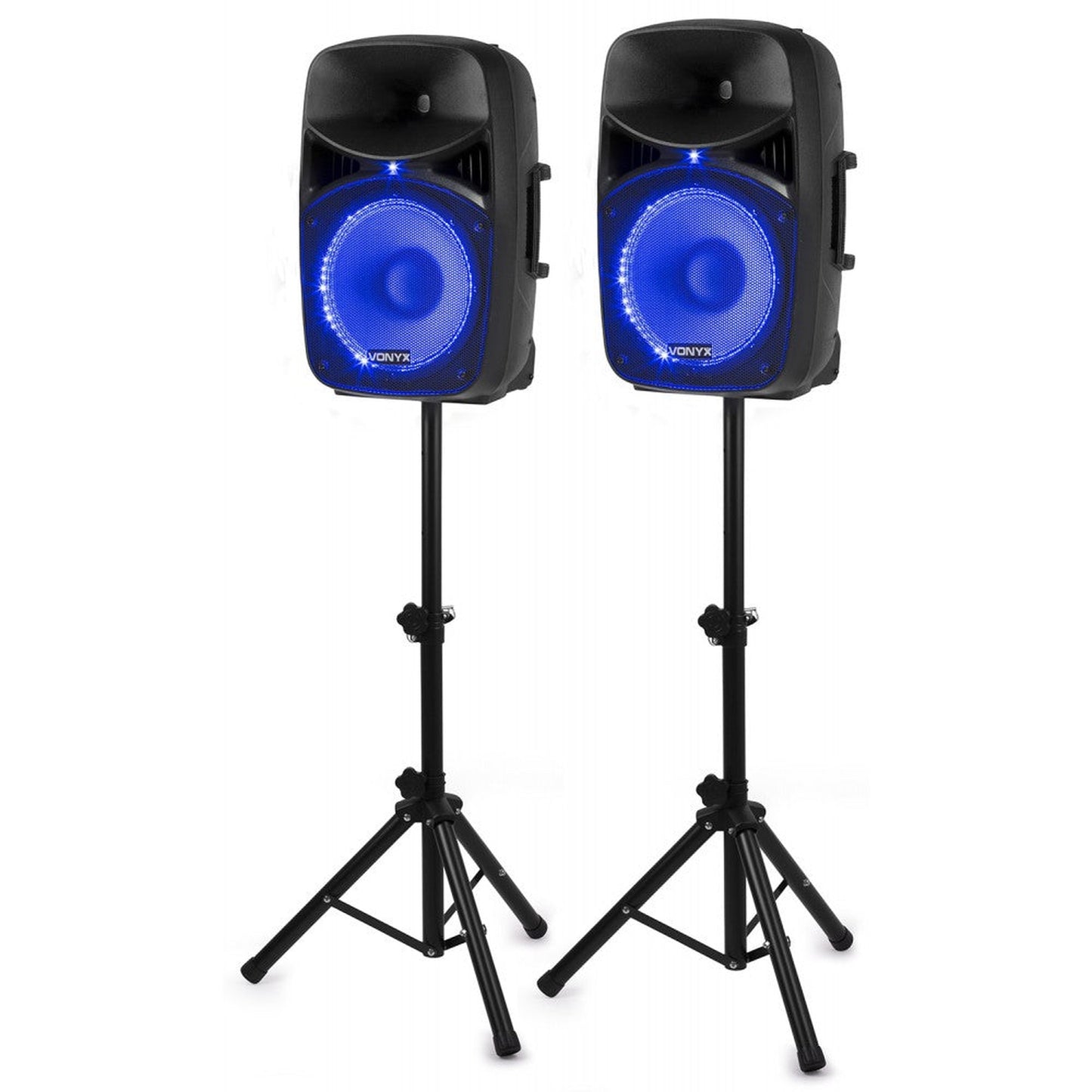 Vonyx VPS122A 800W Speaker Set with Stands (Pair) - Joondalup Music Centre