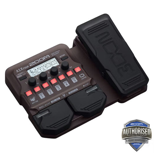 Zoom A1X FOUR Acoustic Multi-Effects Pedal with Expression Pedal