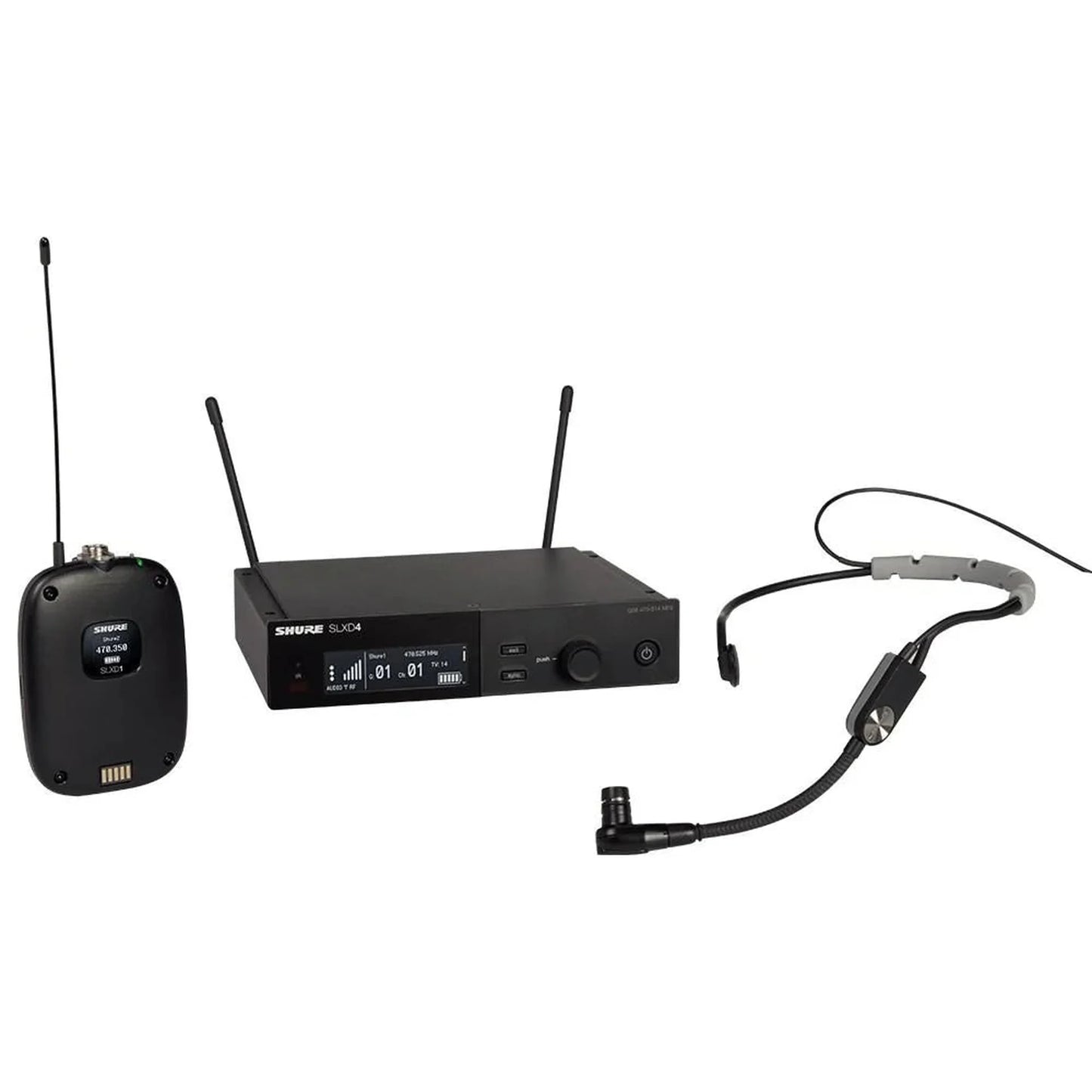 Wireless Dig Headworn System SLXD1 Tx; SM35 Mic; SLXD4 Rx Frequency H57 = 520-564MHz