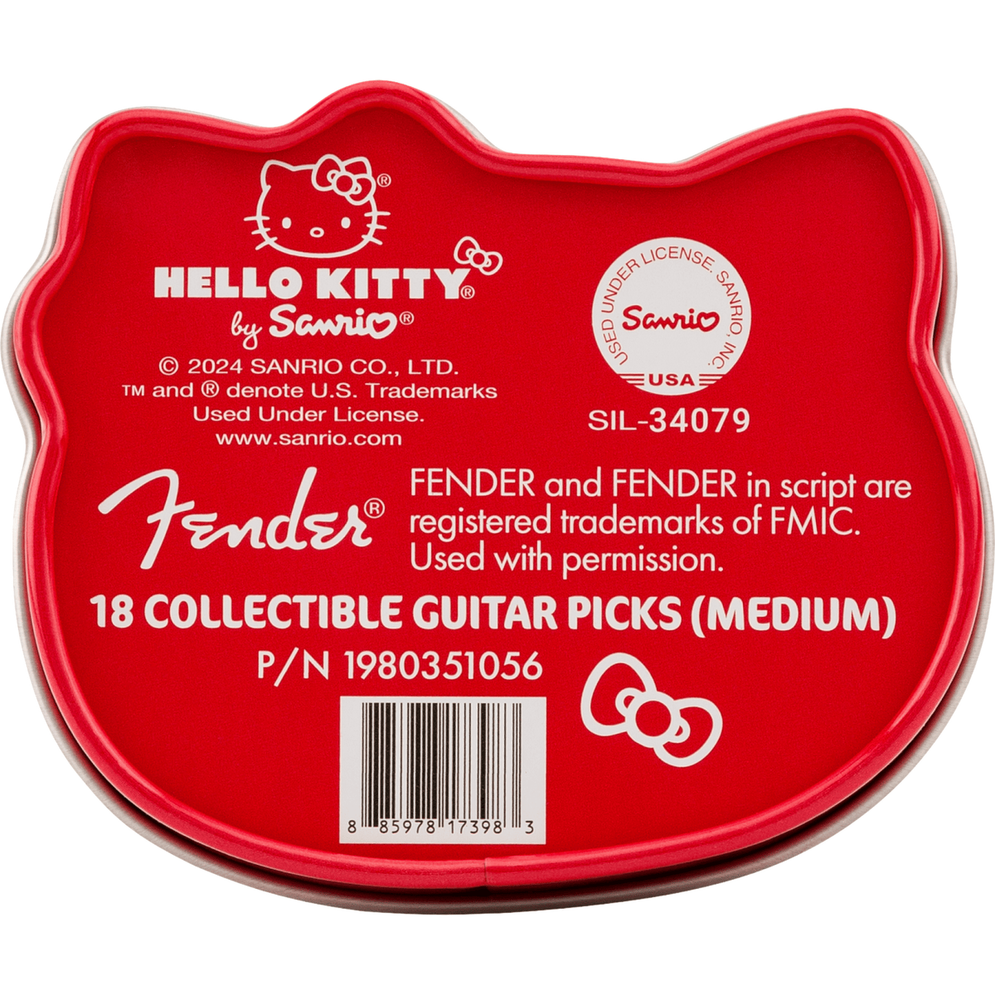 Fender x Hello Kitty Guitar Pick Tin (18 Pack)