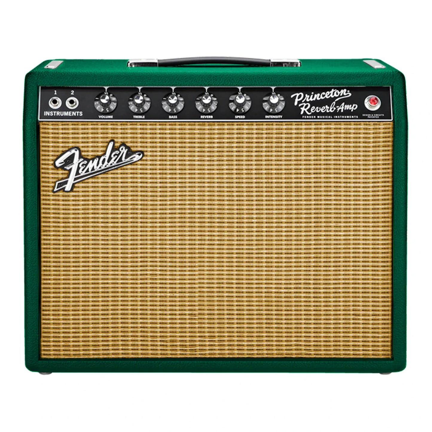 Fender Ltd Edition 65 Princeton Reverb Guitar Amplifier - British Racing Green/Wheat