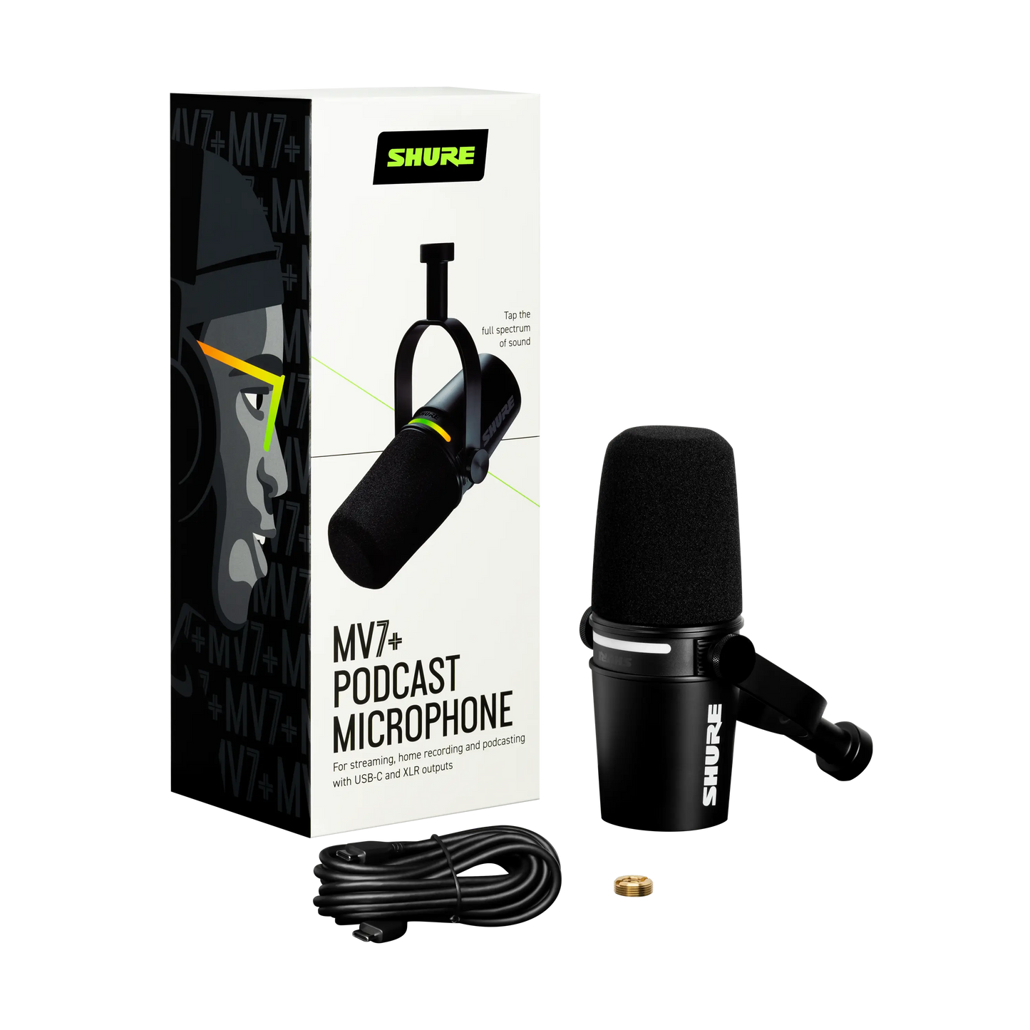 Shure Motiv MV7+ Podcast Microphone Dual-Output Cardiod Dynamic Microphone