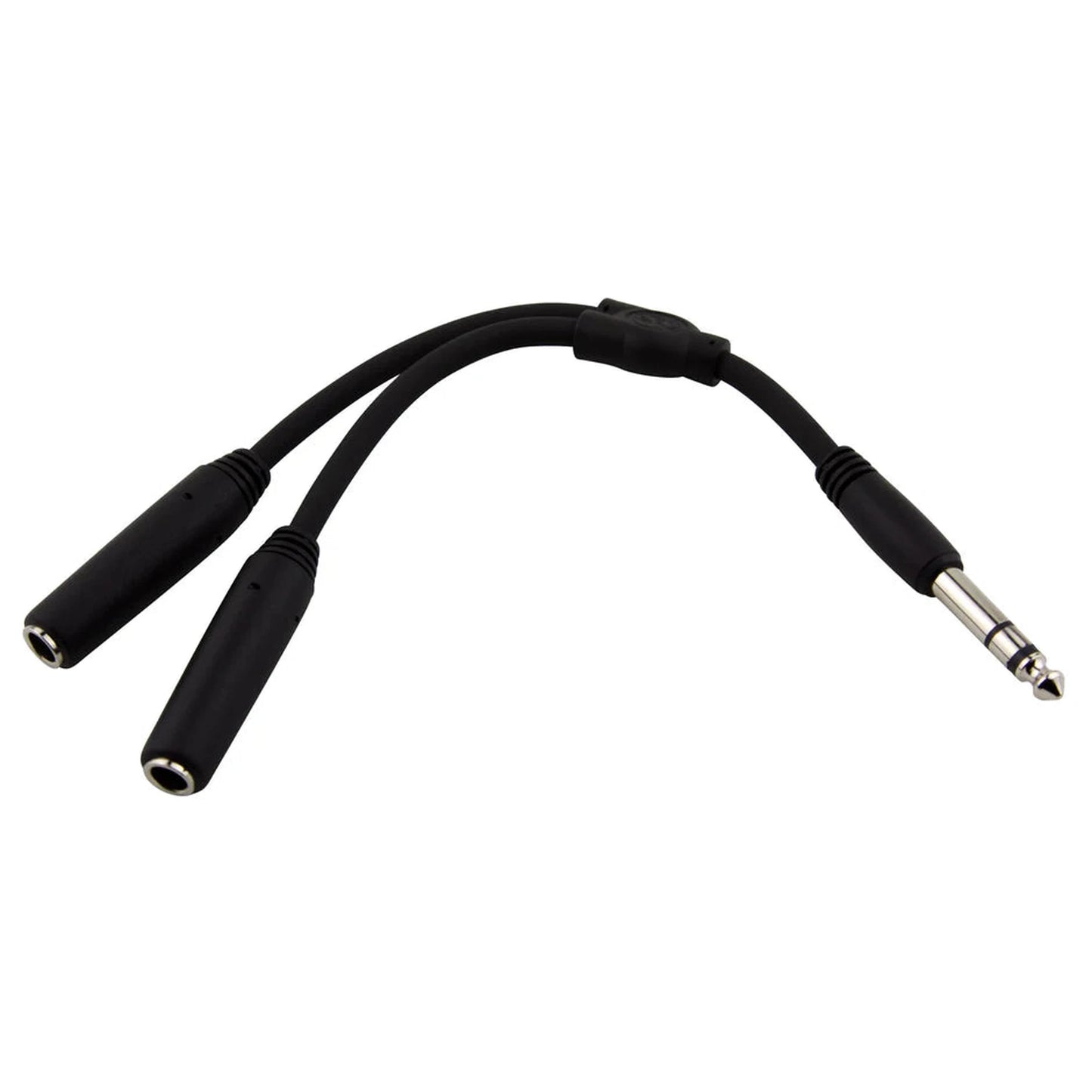 Pighog 6.35 TRS (male) to Dual TRS 6.35 (female) - 15cm-CABLES & ADAPTORS-Joondalup Music Centre