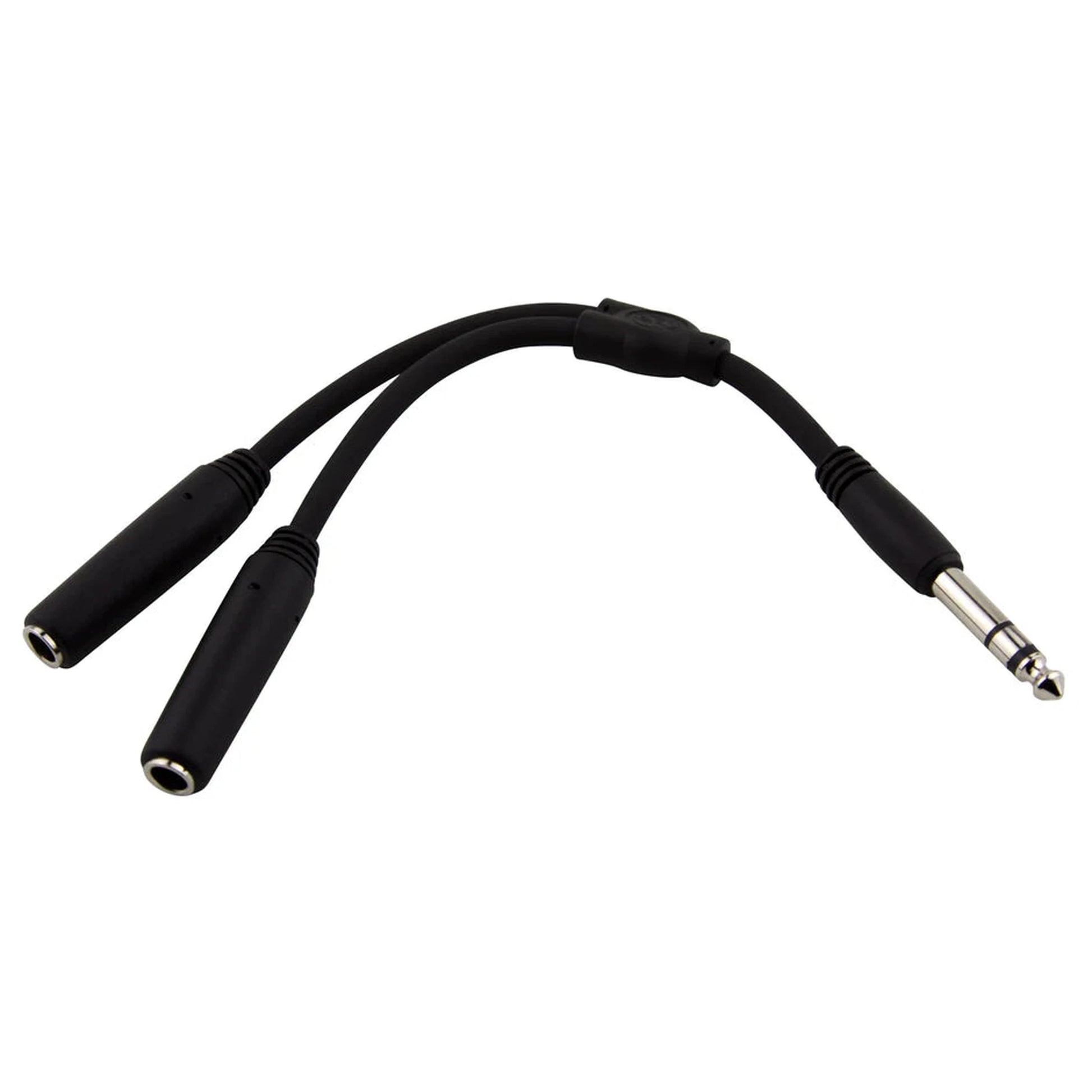 Pighog 6.35 TRS (male) to Dual TRS 6.35 (female) - 15cm-CABLES & ADAPTORS-Joondalup Music Centre