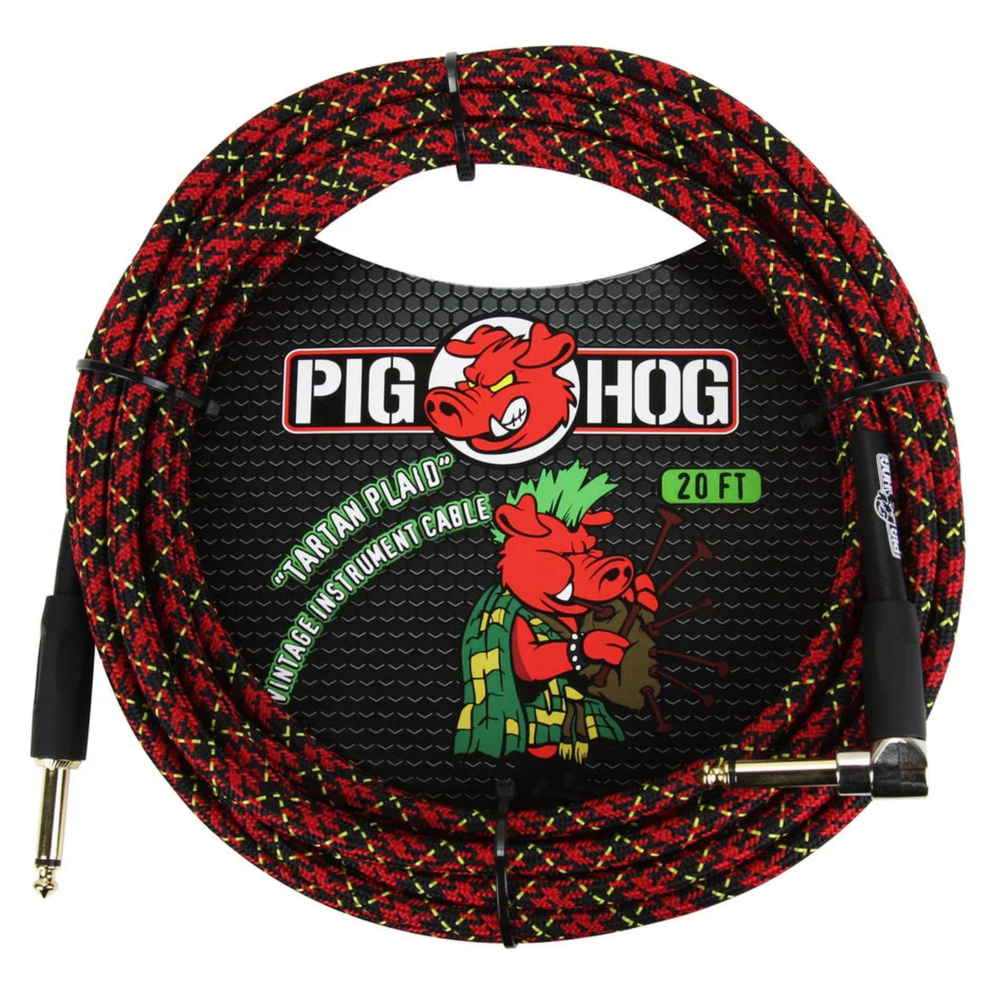 Pig Hog "Tartan Plaid" Instrument Cable - 20ft
