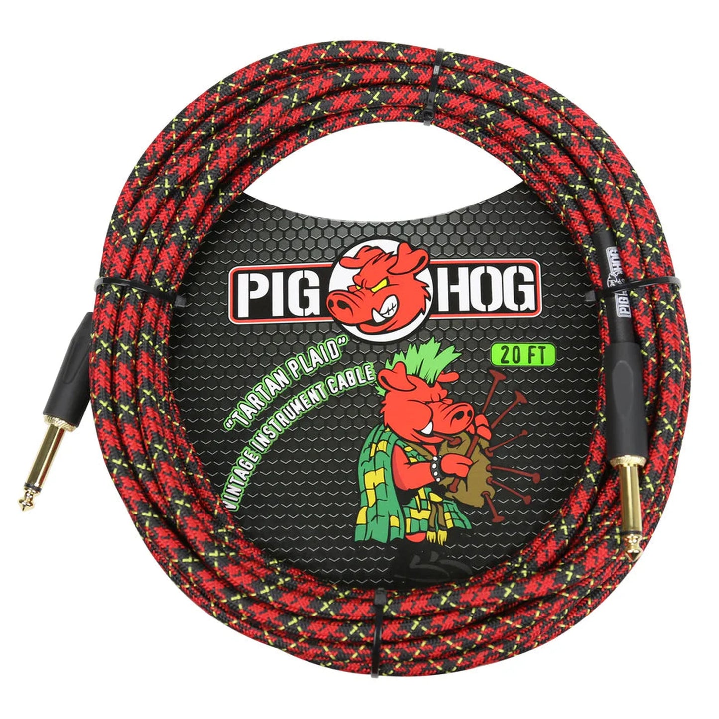 Pig Hog "Tartan Plaid" Instrument Cable - 20ft