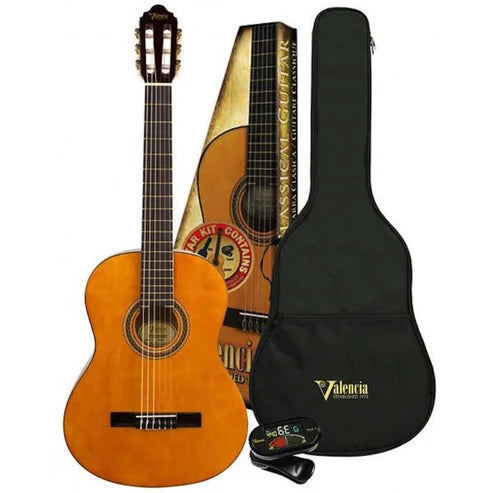 Valencia VC103K 3/4 Size Classical Guitar Package
