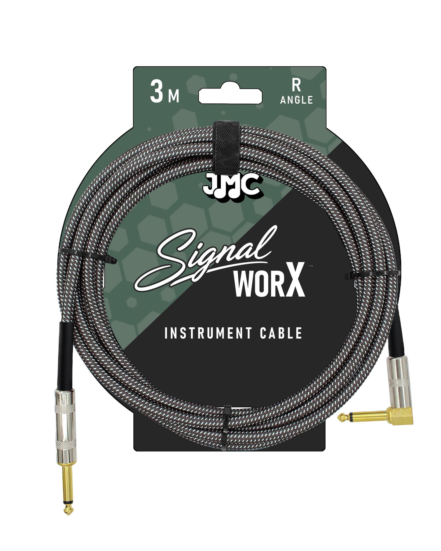 JMC SoundWorx 3m Instrument Cable J/RA - Grey