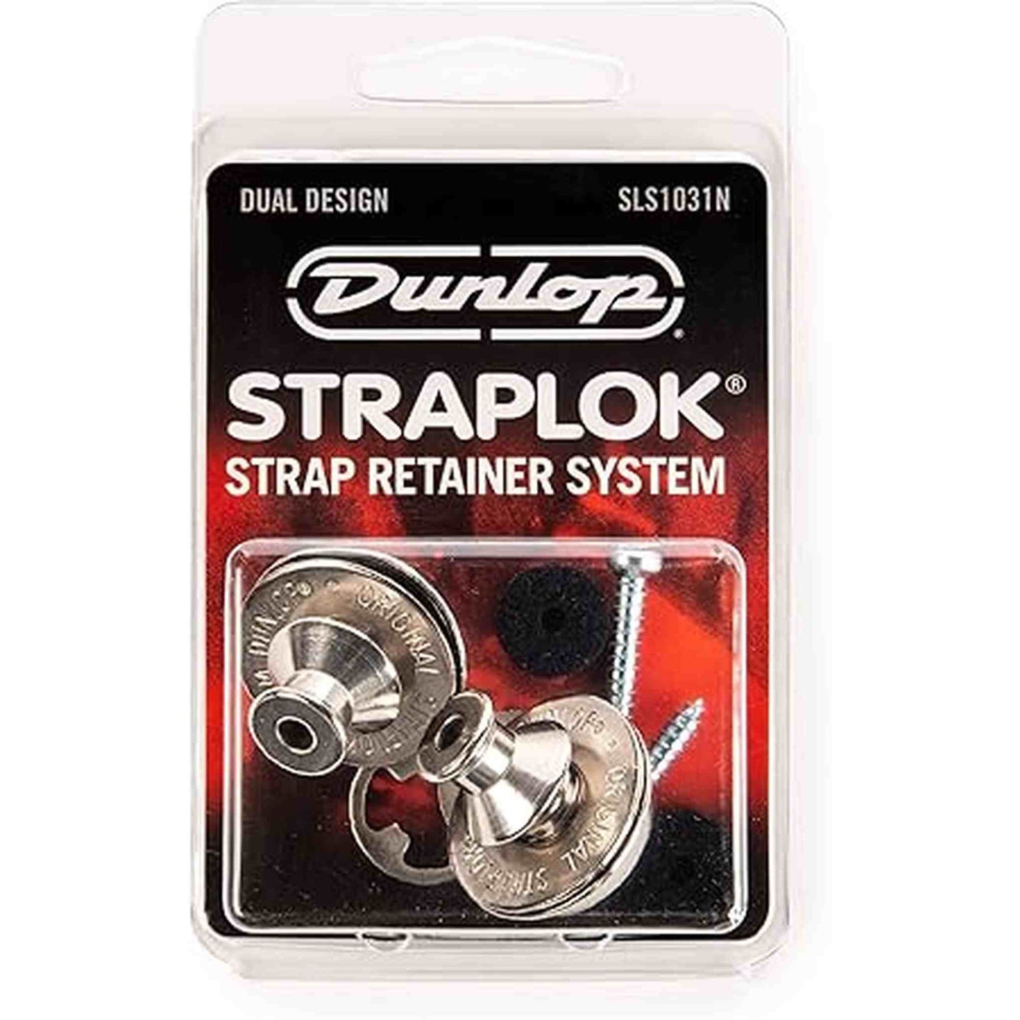 Jim Dunlop J103N Dual Design Straplok - Wide Flange Nickel-PARTS-Joondalup Music Centre