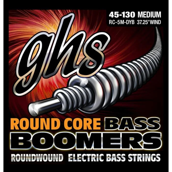 GHS RC-5M-DYB ROUNDCORE BOOMERS BASS STRINGS - 45-130 - Joondalup Music Centre