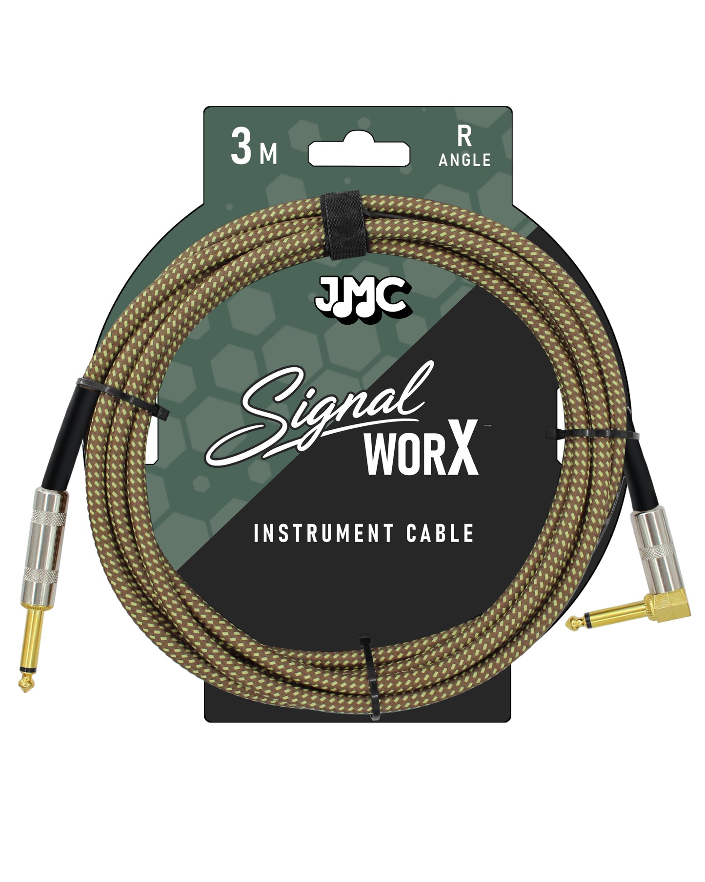 JMC SoundWorx 3m instrument Cable J/RA - Gold