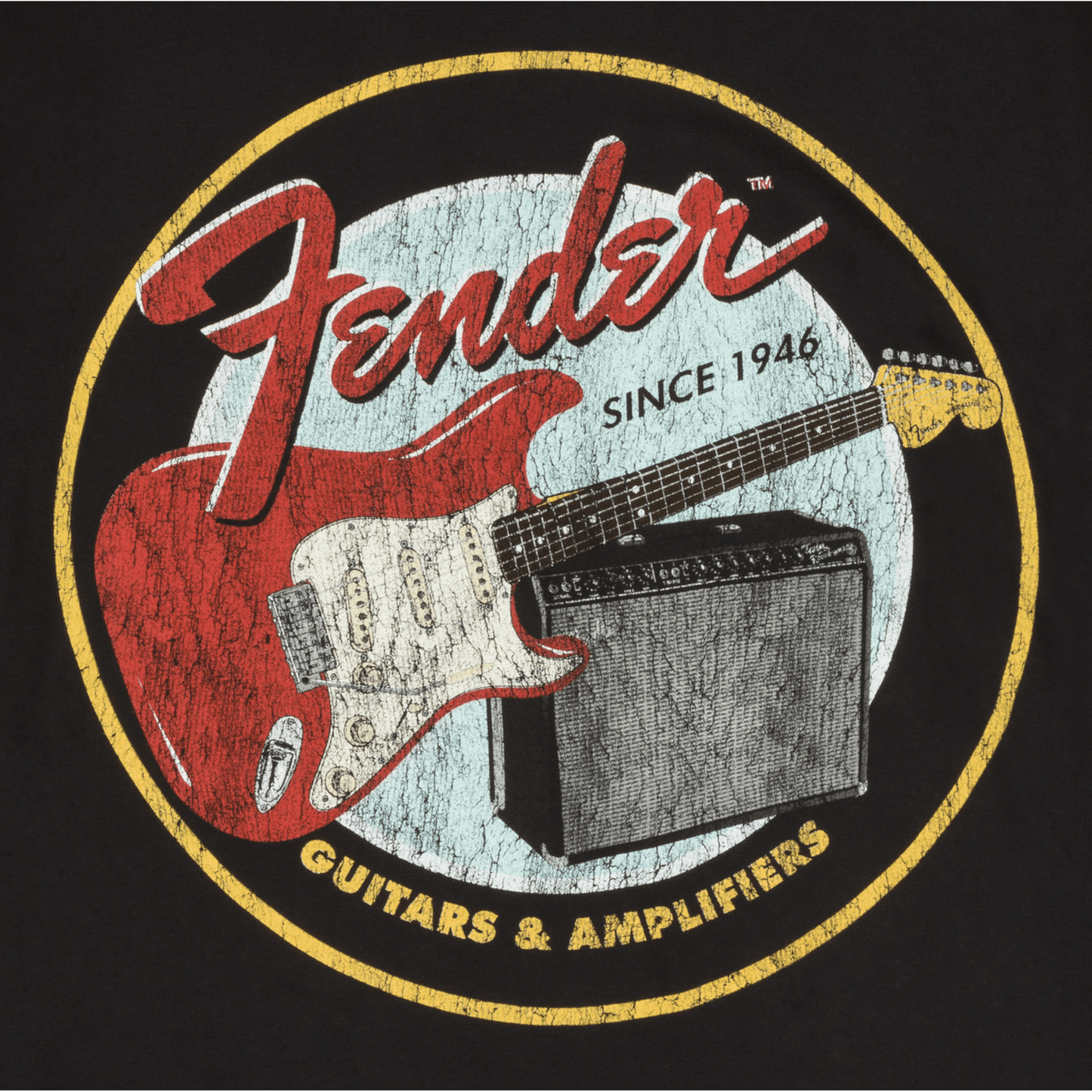 Fender 1946 Guitars & Amplifiers T-Shirt - Vintage Black - XL