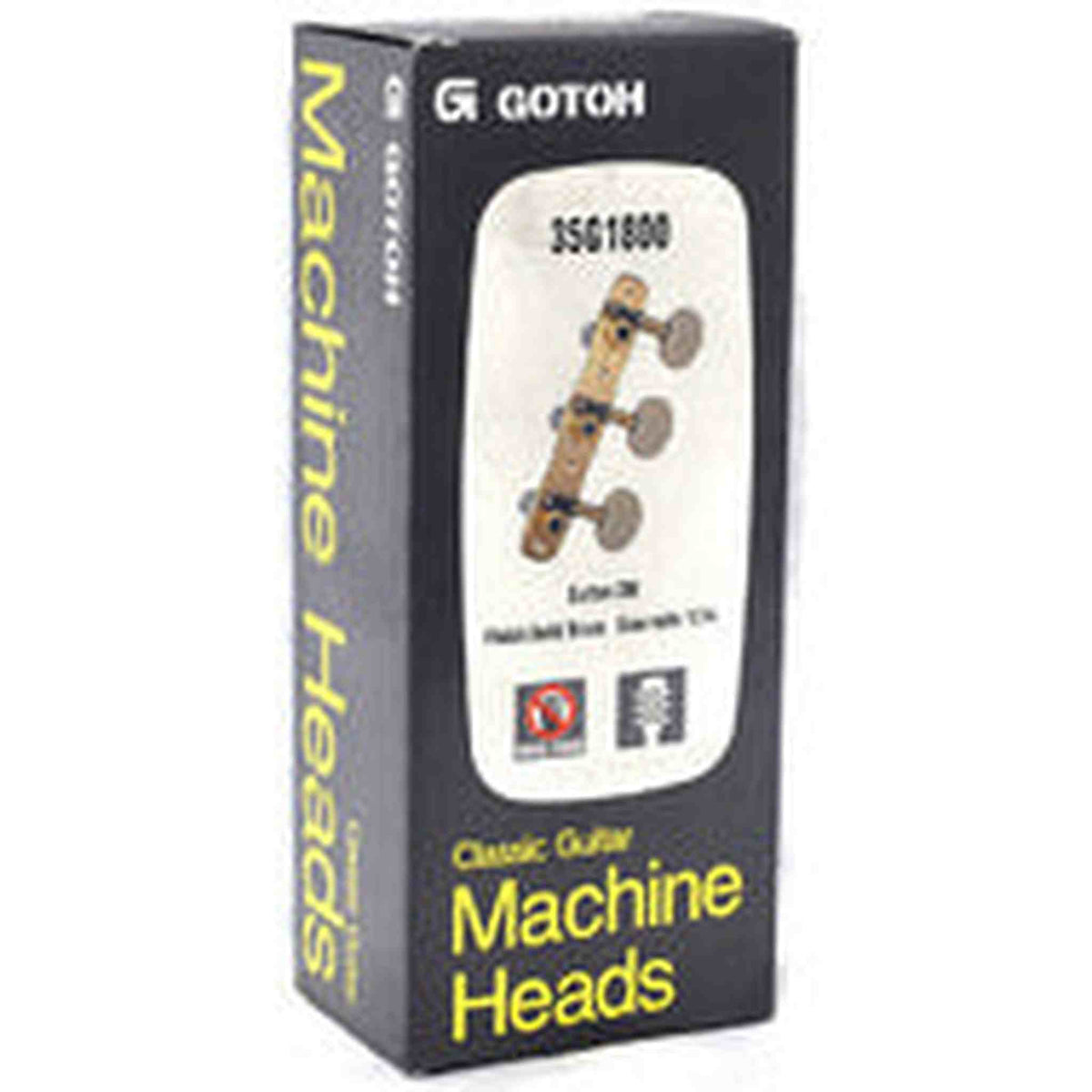 Gotoh 35G1800 Classical Guitar Tuning Machines on Decorative Plate in Solid Brass Finish (3+3)