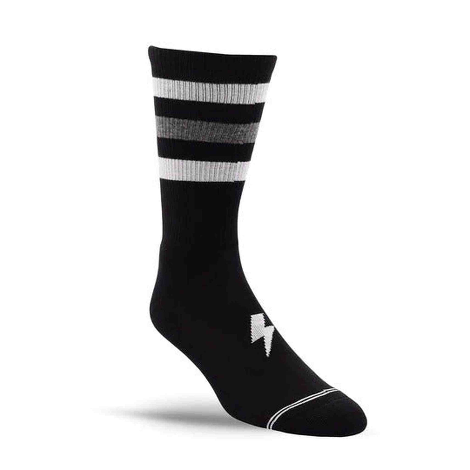 High Volatage Crew Black Lge AC/DC Socks-APPAREL-Joondalup Music Centre