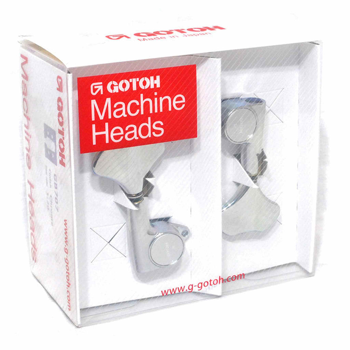 Gotoh GB707 Series Electric Bass Guitar Tuning Machines in Chrome Finish (4-inline)