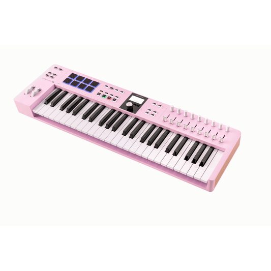 Arturia KeyLab Essential MK3 49-Key Keyboard Controller - Rose Quartz Angle