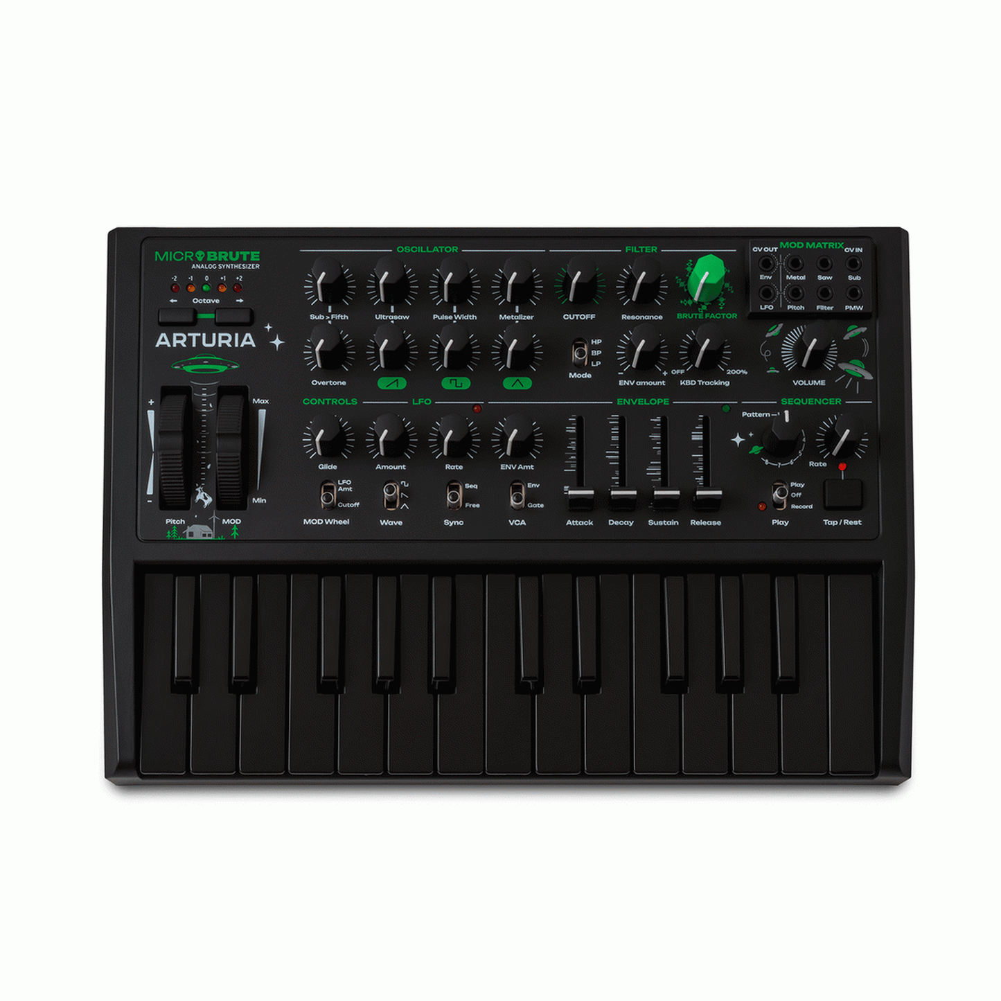 Arturia MicroBrute UFO Limited Edition 25 Key Monophonic Analog Synthesiser