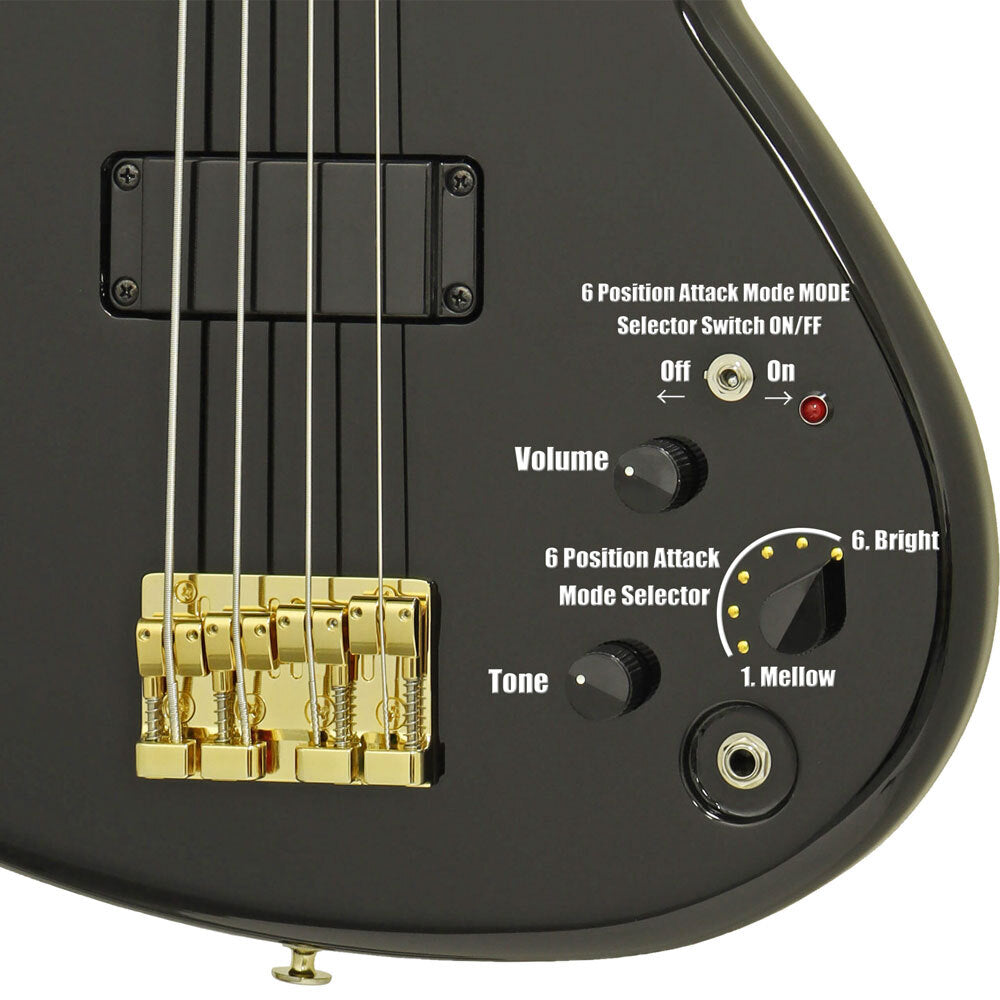 Aria Pro II SB-1000 Series Electric Bass Guitar -Oak