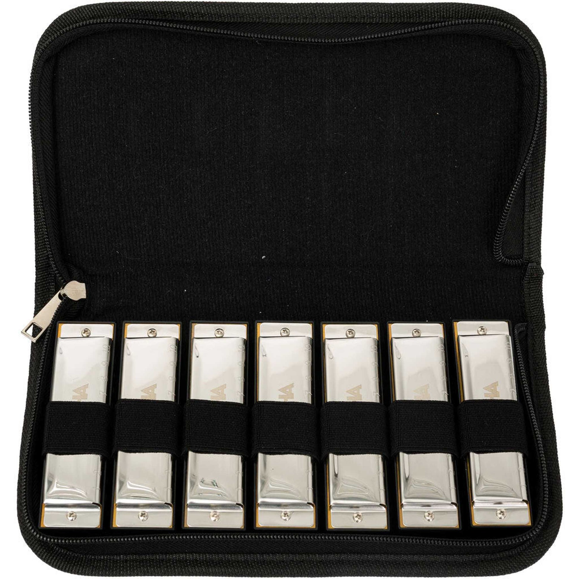 Cascha 7-Pce Blues Harmonica Set (A, Bb, C, D, E, F, G)-HARMONICA-Joondalup Music Centre