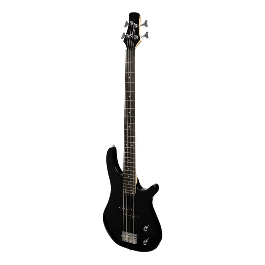Casino '24 Series' Tune-Style Electric Bass Guitar and 15 Watt Amplifier Pack - Black