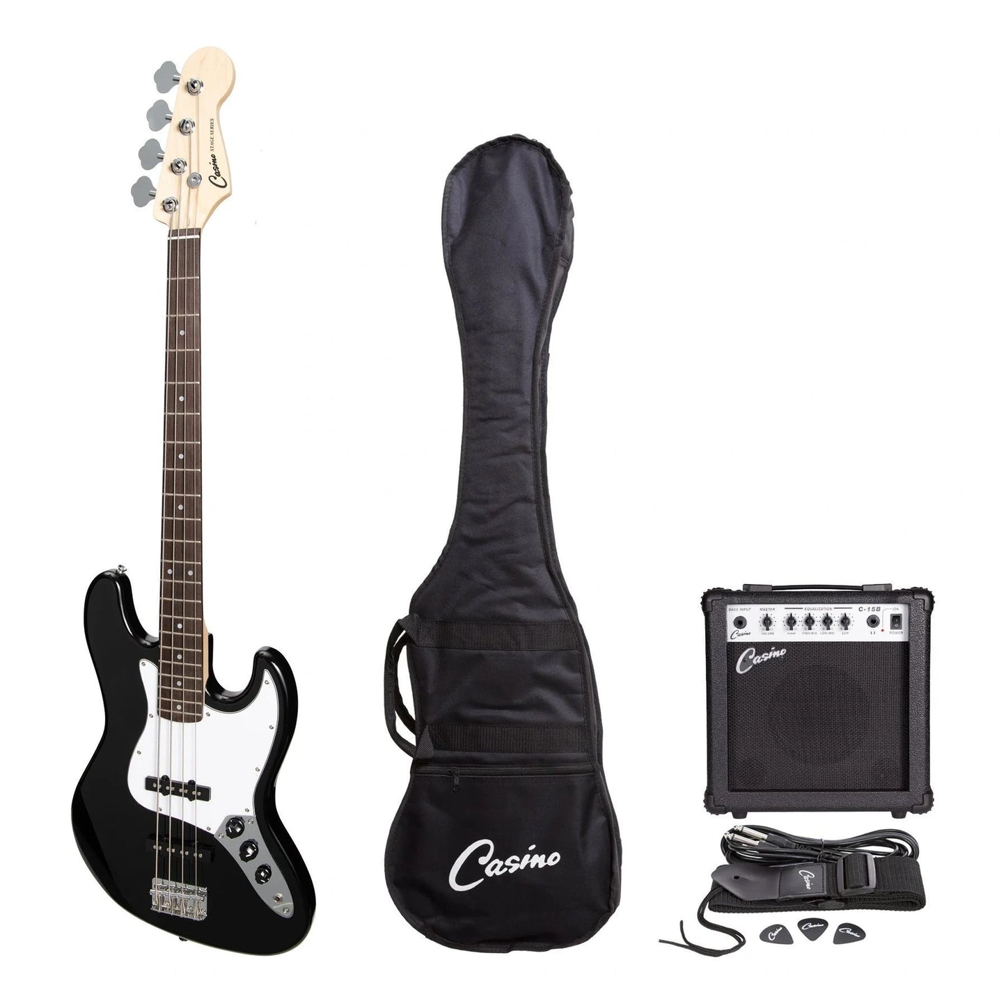 Casino J-Style Electric Bass Pack - Black
