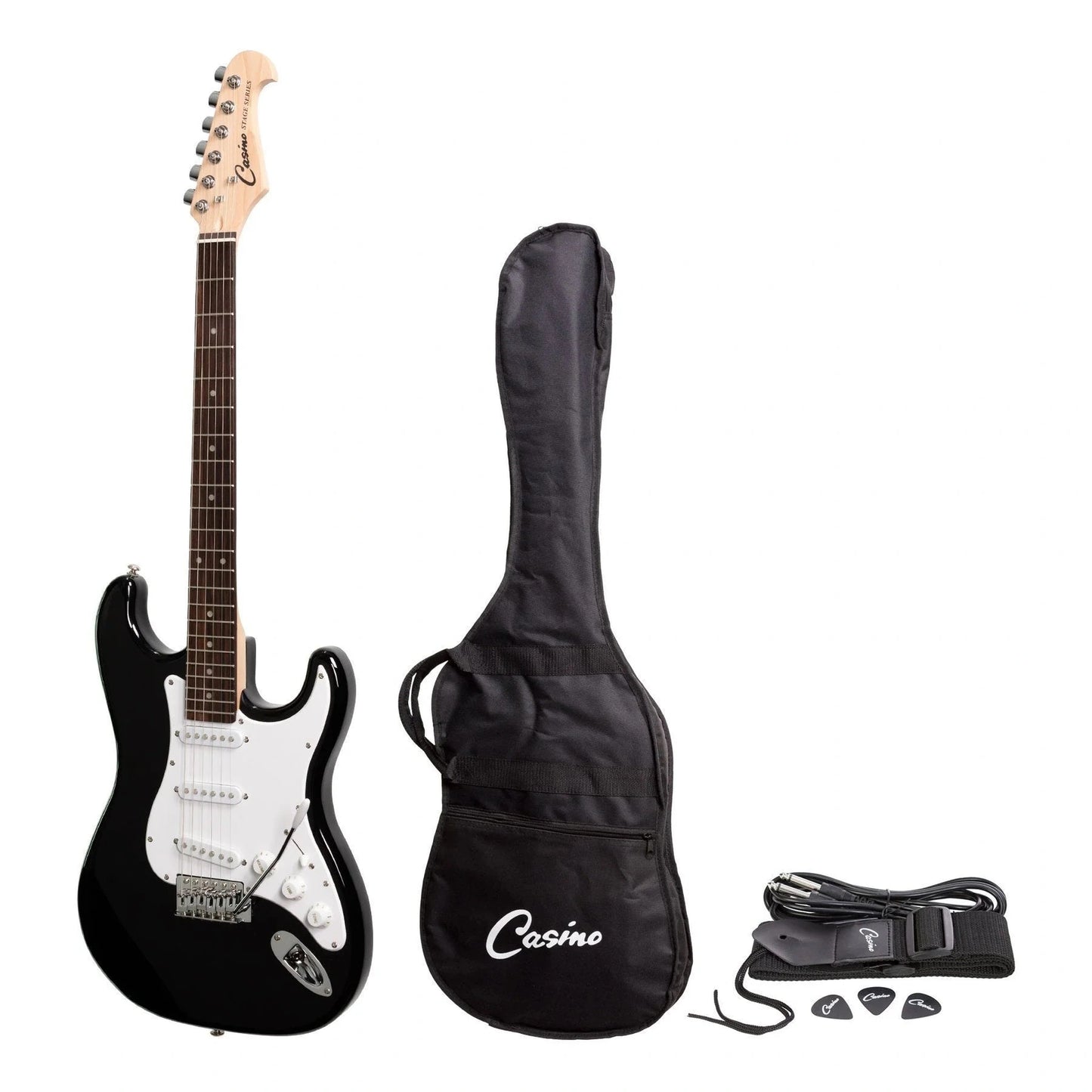 Casino ST-Style Electric Guitar Set - Black