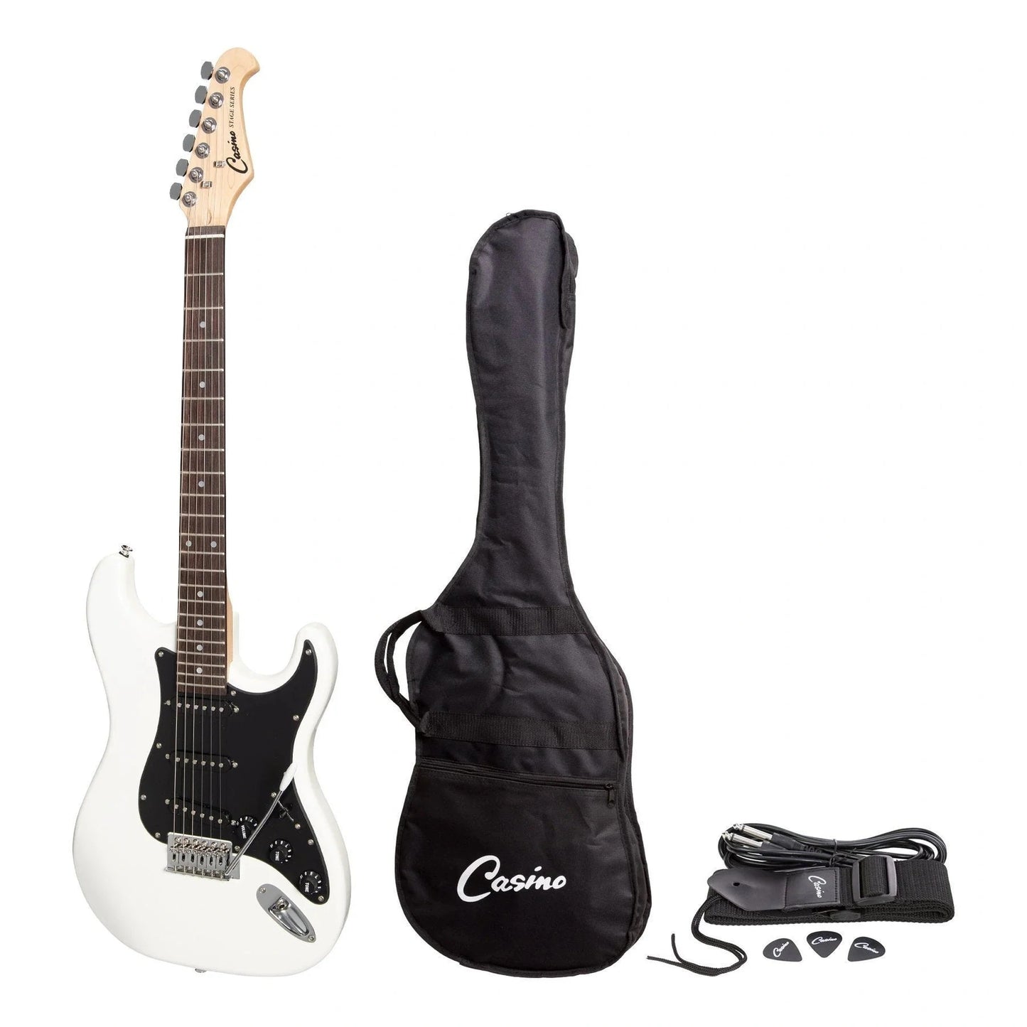 Casino ST-Style Electric Guitar Set - White