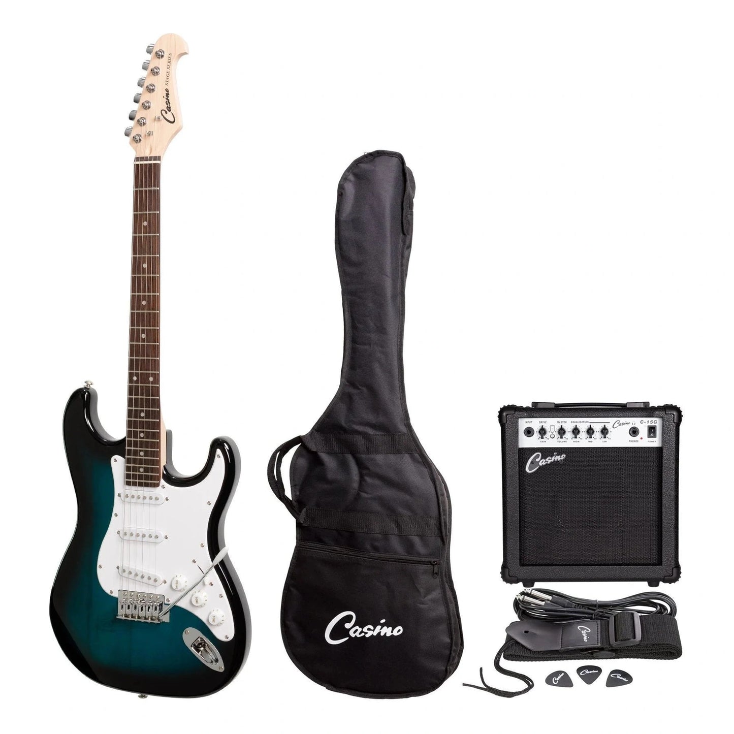 Casino ST-Style Electric Guitar Pack - Blue Sunburst