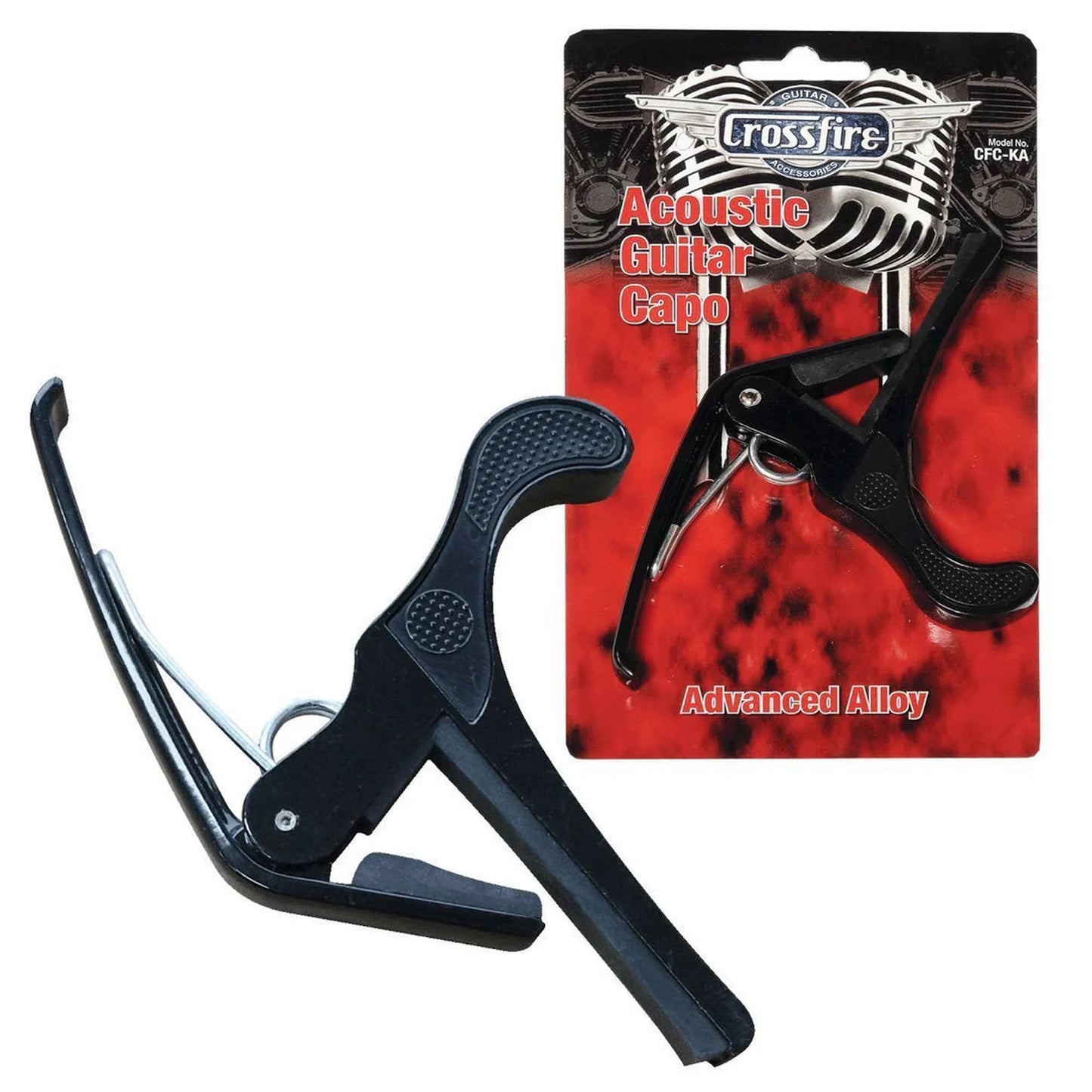 Crossfire K-Trigger Style Acoustic Guitar Capo - Black-CAPO-Joondalup Music Centre