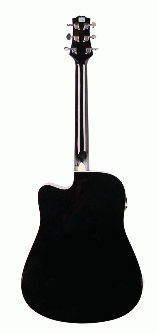 Ashton D20SCEQ Acoustic Guitar - Black - Joondalup Music Centre