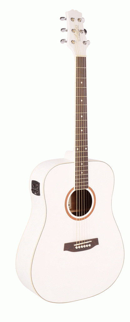 Ashton D26EQ Acoustic Guitar - White - Joondalup Music Centre