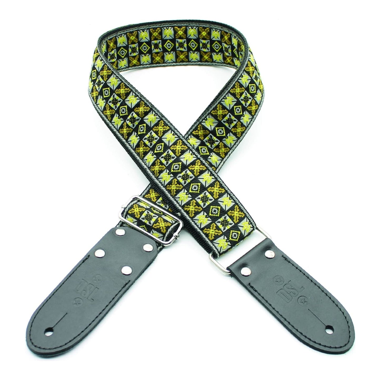 DSL JAC20 Jacquard Weaving Guitar Strap - Wood