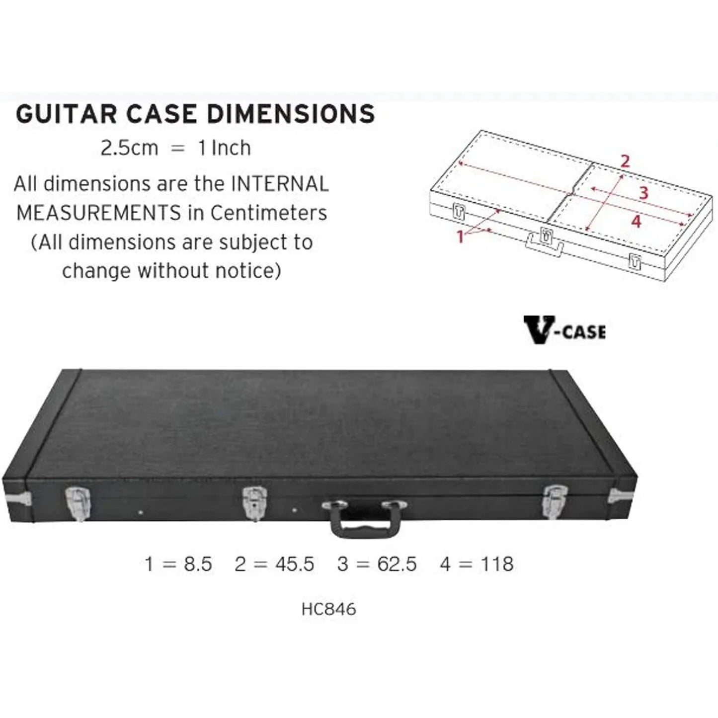 V-Case HC846 EX/V Multi Purpose Guitar Hardcase