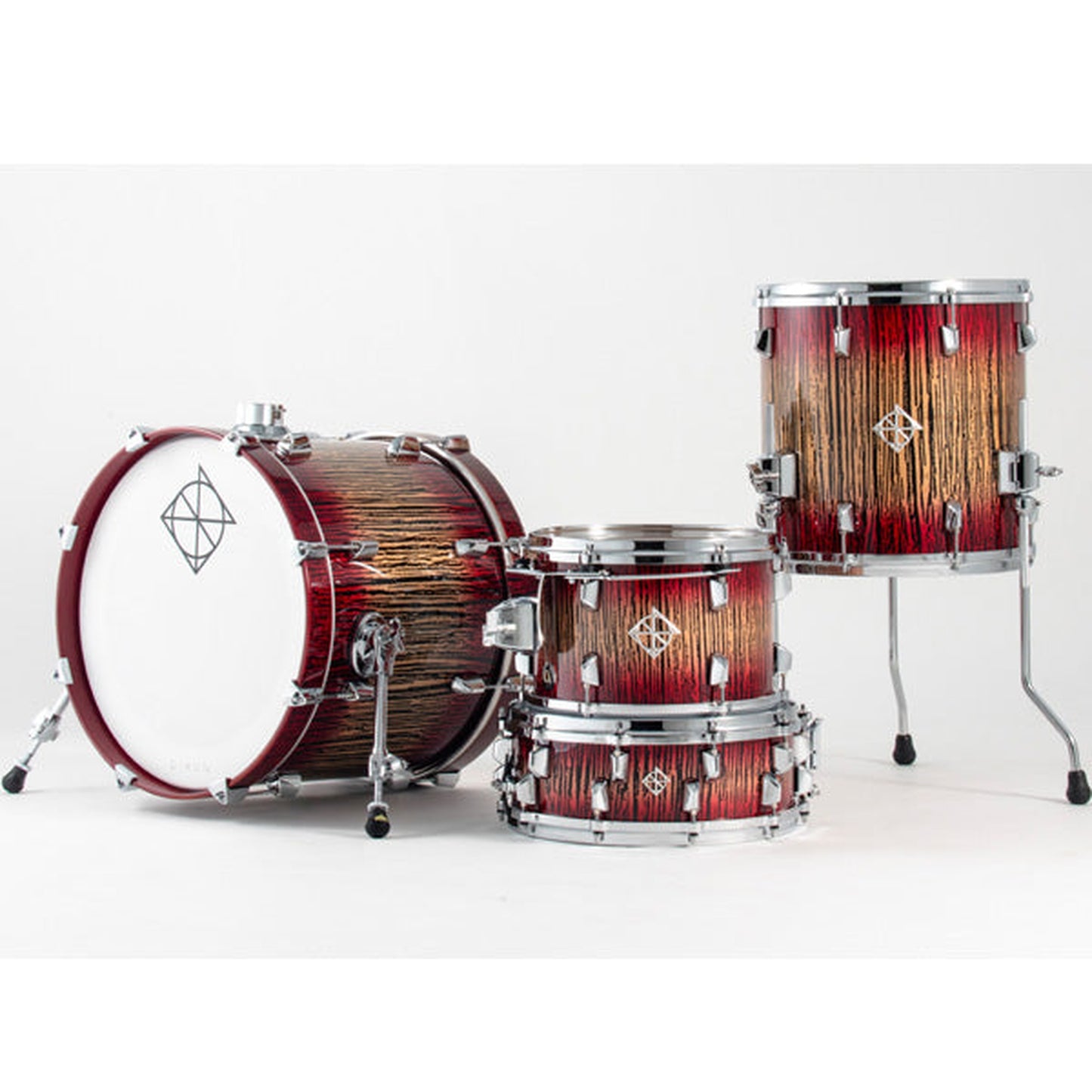 Dixon Artisan Series 4-Pce Drum Kit - Red Forrest Lacquer Finish - Floor Model from Joondalup Music Centre