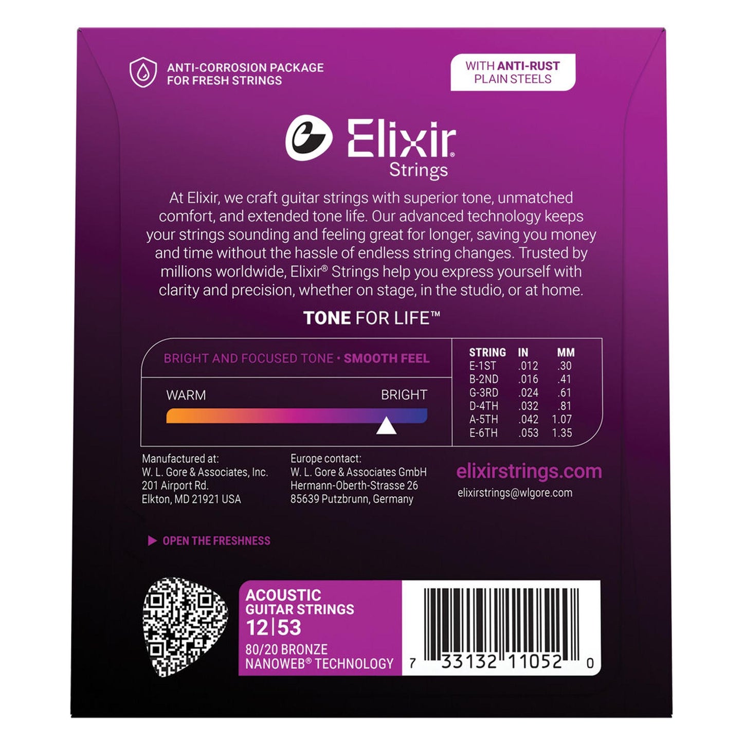 Elixir Nanoweb 80/20 Acoustic Guitar Strings - 12-53 - Joondalup Music Centre 2