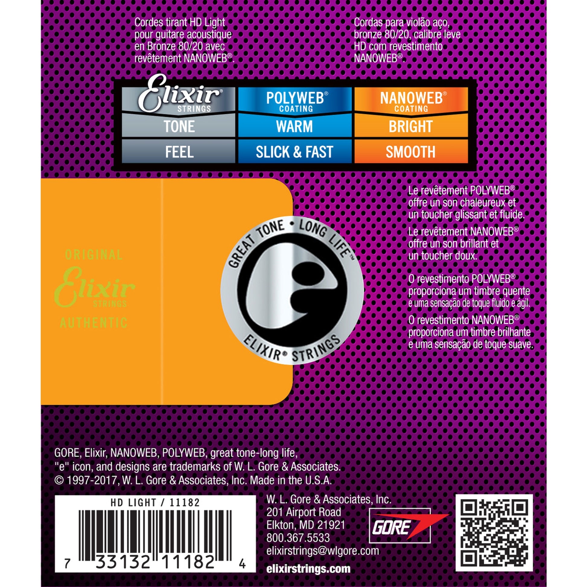 Elixir Nanoweb 80/20 HD Lite Acoustic Guitar Strings 13 - 53 Strings - Joondalup Music Centre